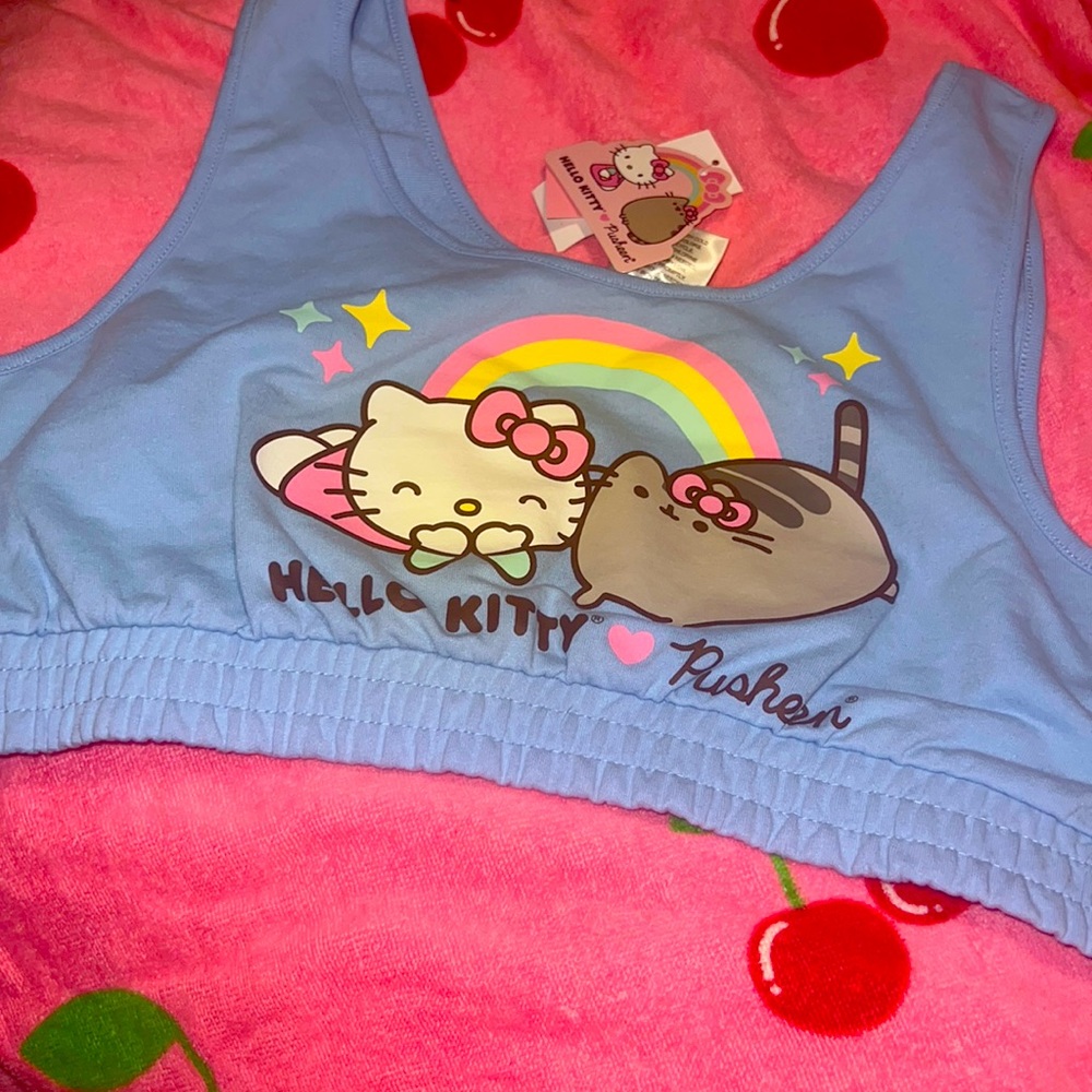 NWT Hello Kitty x Pusheen Ladies Crop Top